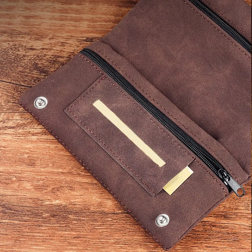 Multifunctional Frosted Leather Tobacco Lighter Pouch Foldable Portable Cigarette Bag Smoking Accessorie Tobacco Storage Bag thumbnail 4