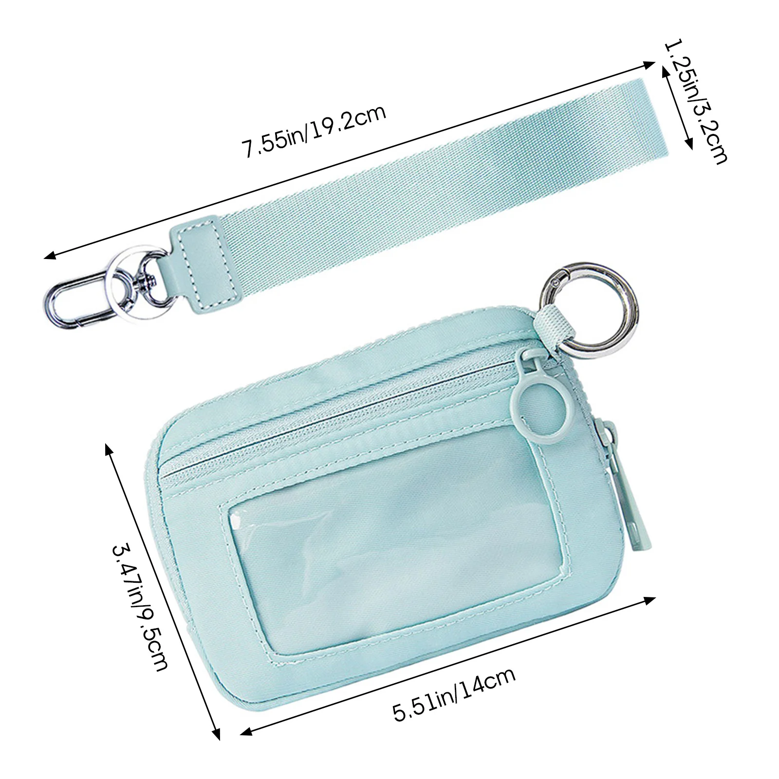 Wristlet Wallets for Women Zipper Coin Purse Lightweight Keychain Wallet for Travel Credit Card Holder Phone thumbnail 5