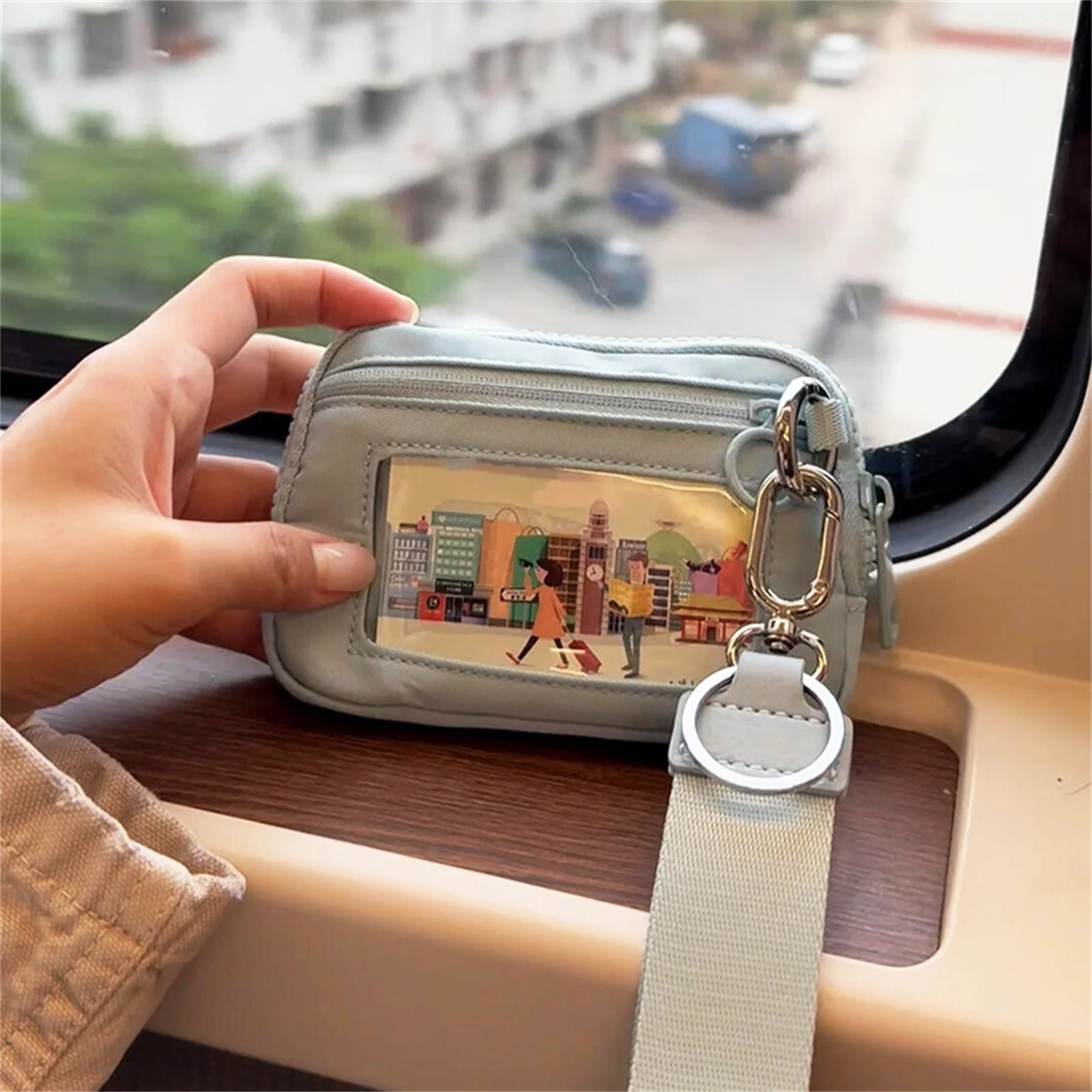 Wristlet Wallets for Women Zipper Coin Purse Lightweight Keychain Wallet for Travel Credit Card Holder Phone thumbnail 2