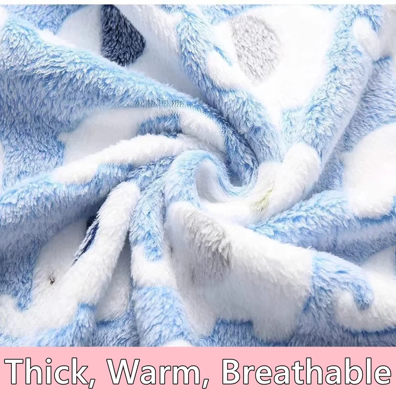 Winter Warm Flannel Pet Blanket Soft Fluffy Dog Cover Blanket Printed Cat Nest Pad Coral Fleece Bed Sheet Thicken Sofa Carpet thumbnail 4