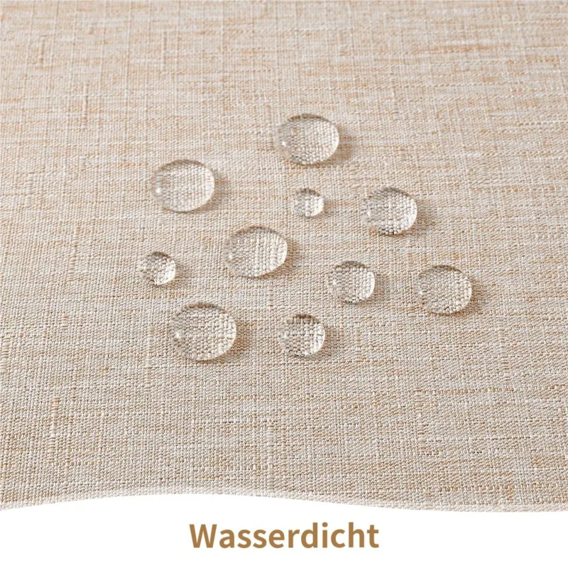 Homaxy Restuarant Rectangle Linen Tablecloths Waterproof Wipeable Fabric Table cloths Kitchen Dining Dirt-Repellent Table Covers thumbnail 5
