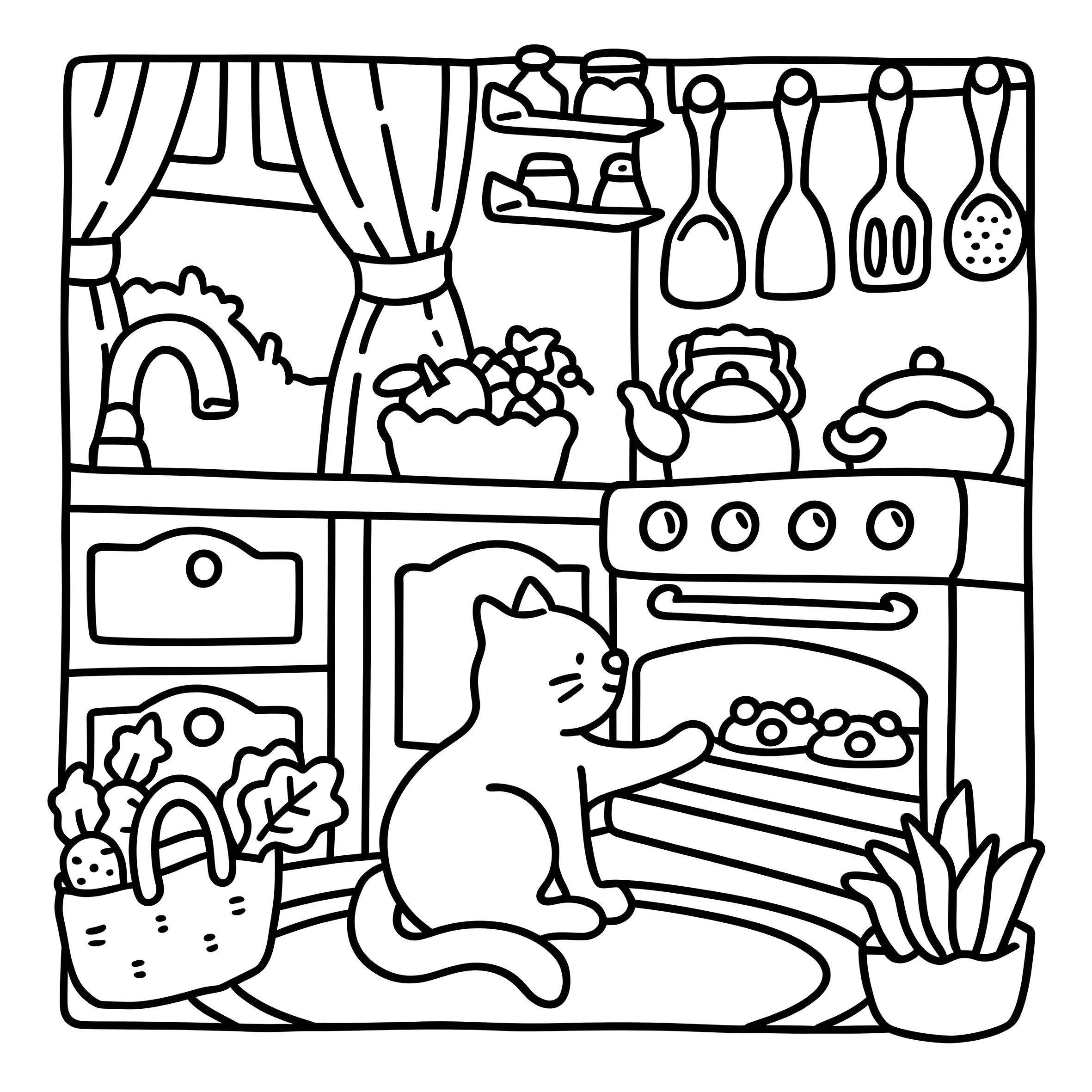 Cat Moments Adult Coloring Book Unique Book for Relaxation Upgraded Paper for Comfortable Coloring Perfect Gift Friend thumbnail 5