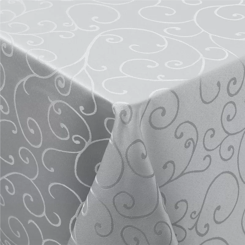 Homaxy Washable Rectangular Tablecloths Kitchen Resturant Easy Care Table Cloths Scratch-Resistant Polyester Damask Table Cloths thumbnail 3