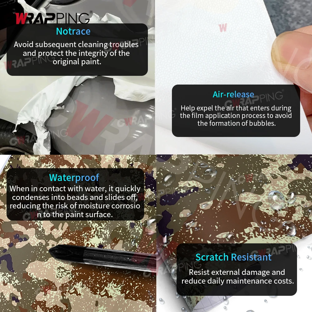 Digital Camouflage Film Waterproof Automotive Vinyl Car Wrap Wrapping Tools Vehicle Decoration Car Tuning Accessories Covering thumbnail 3