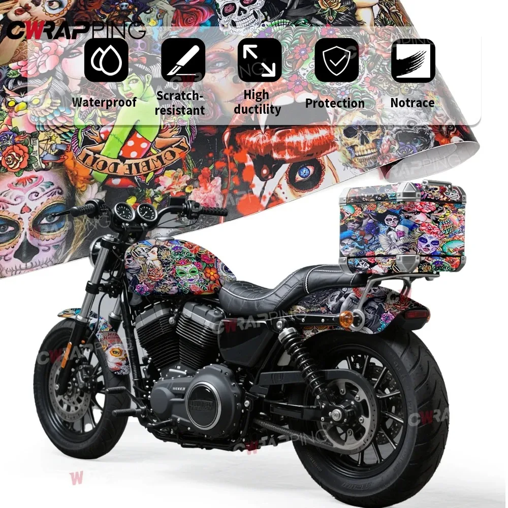 Car Adhesive Vinyl Wrap for Car Camouflage Printed Waterproof Motorcycle Stickers Tuning Auto Accessories Self-adhesive Film thumbnail 2
