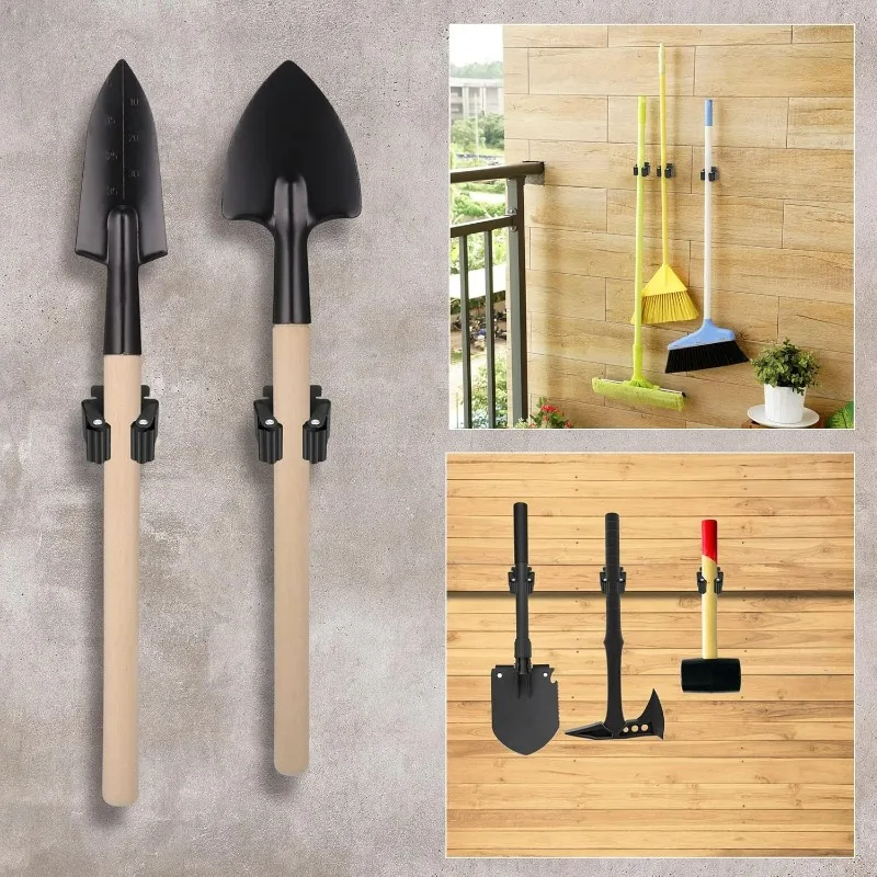 Wall Mounted Mop Clips Holder with Screw Mop Organizer Rack Brush Broom Hanging Hanger Hooks Garden Kitchen Bathroom Rack thumbnail 5