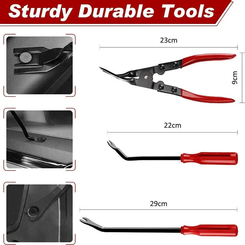 Auto Interior Disassembly Kit Car Plastic Trim Removal Tool Car Clips Puller Diy Panel Tools For Auto Trim Puller Set thumbnail 3