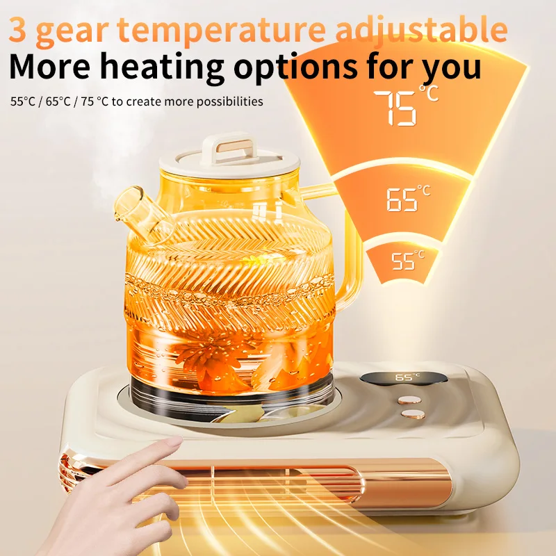 Electric Cup Warmer Thermostatic Heating Coaster 3-speed Adjustment Coffee Mug Warmer Cup Warmer For Beverage Tea Milk thumbnail 4