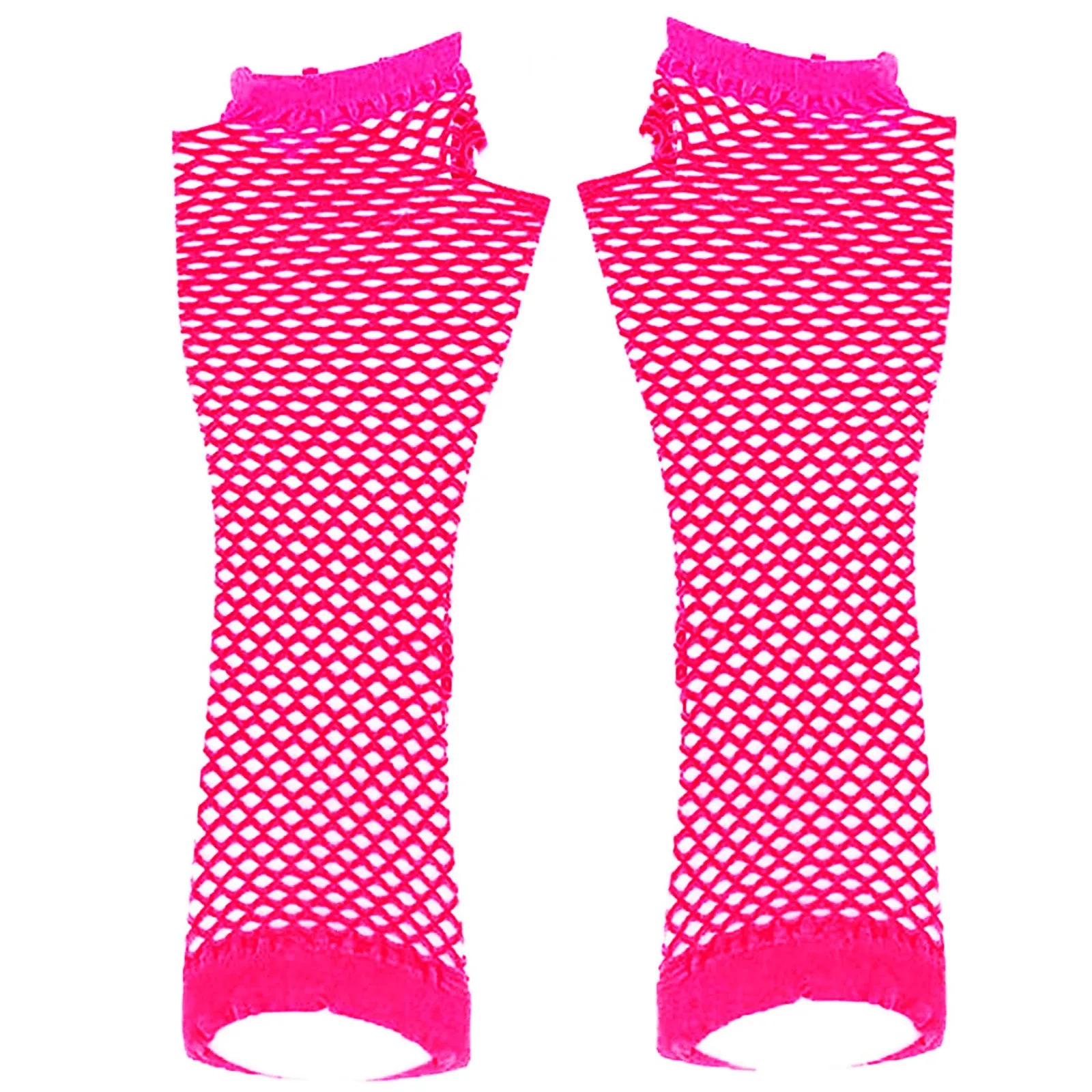 New Colorful Fishnet Fingerless Long Gloves Party Wear Fancy Costume  Accessories Sexy Girls Punk Goth Dance Mesh Gloves thumbnail 5