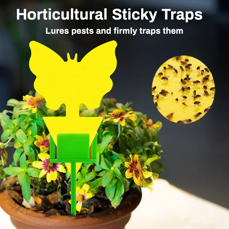 Sticky Insect Board Powerful Flycatcher Sticker Sheet Greenhouse Pest Control Insecticide Double-sided Adhesive Tape
