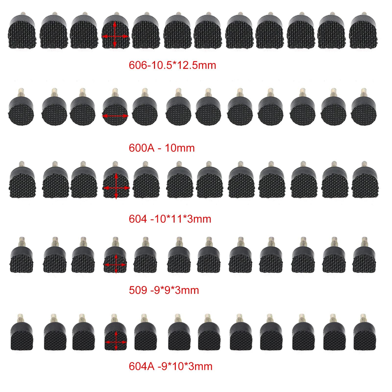 60Pcs High Heel Shoe Repair Nail 5 Different Size Shoe Repair Tips Taps Dowel Lifts Replacement Heel Stoppers Protectors thumbnail 2
