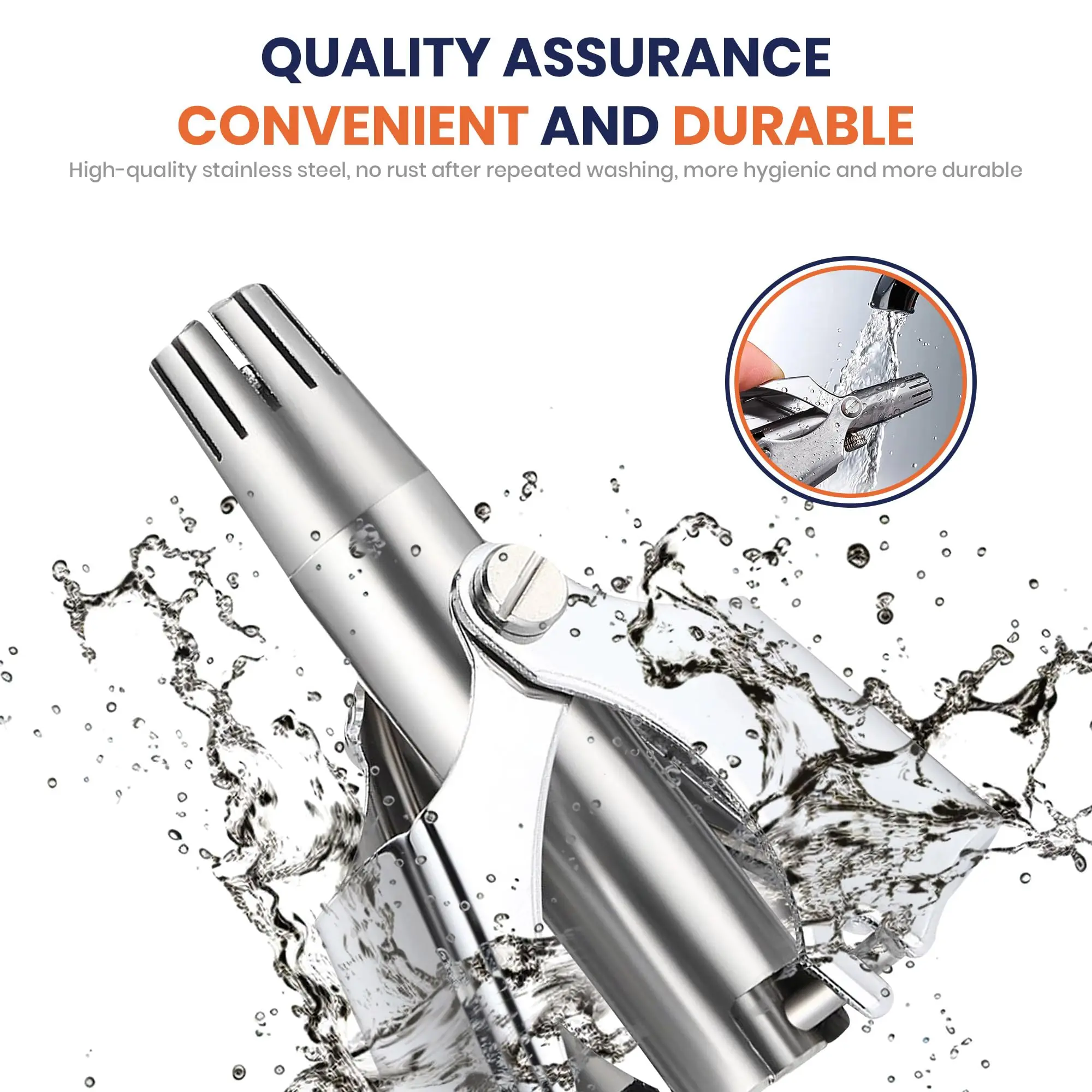 Ear and Nose Hair Trimmer Clipper Painless Hair Trimmer for Men Women Manual Trimmer with Waterproof Hand wash Easy Cleansing thumbnail 4