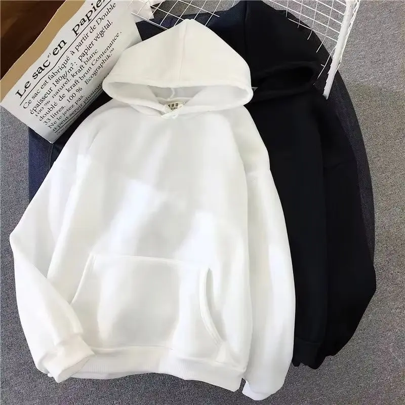 Men's Hoodies Women Pullover Spring Autumn Casual Hoodie Sweatshirts Solid Color Hoodies Oversize Black Sweatshirt For Male thumbnail 5