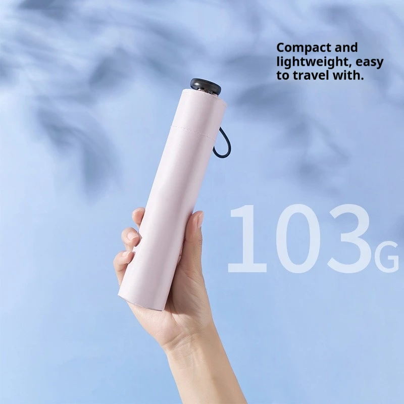 Carbon fiber lightweight, compact and portable sun umbrella with sun protection and UV protection, pencil feather umbrella