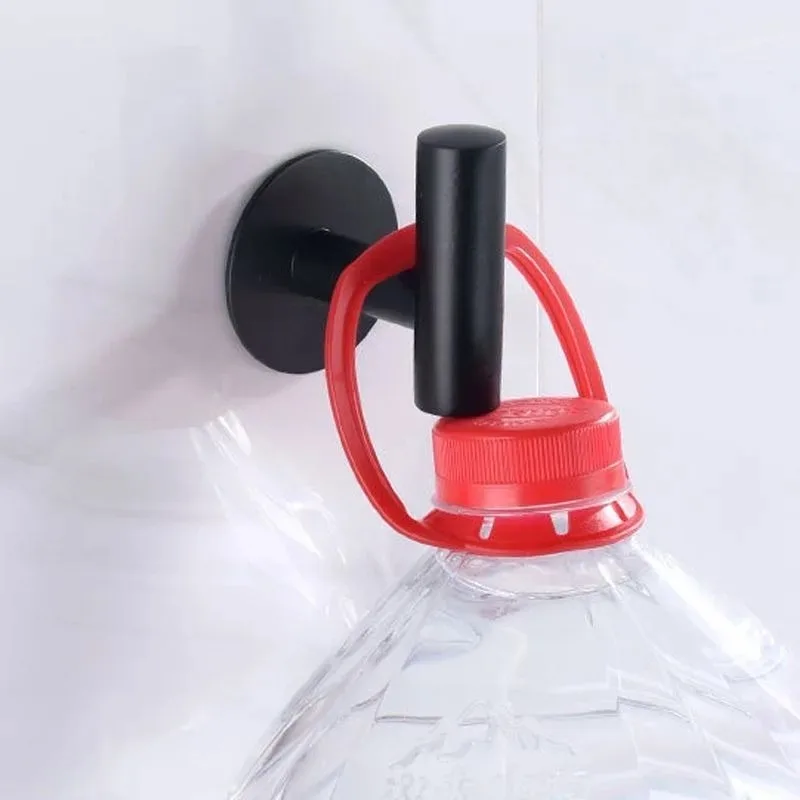 Black Self Adhesive Wall Hooks Hangers Key Holder Towel Holder Bathroom Organizer Rack Kitchen Strong Adhesive Wall Hooks thumbnail 4
