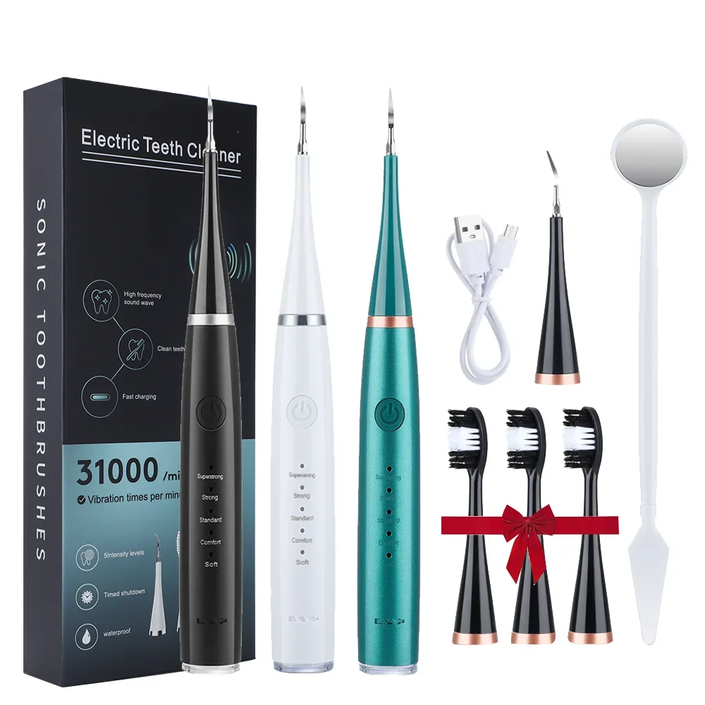 Electric Toothbrush with Sonic Cleaning 3-in-1 for Removing Tartar Whitening Teeth Oral Care USB Charging Replacing Brush Head thumbnail 2