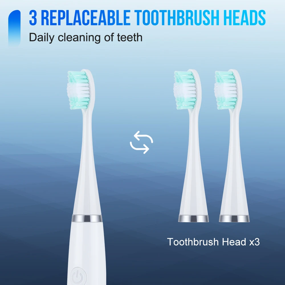 Electric Toothbrush with Sonic Cleaning 3-in-1 for Removing Tartar Whitening Teeth Oral Care USB Charging Replacing Brush Head thumbnail 6