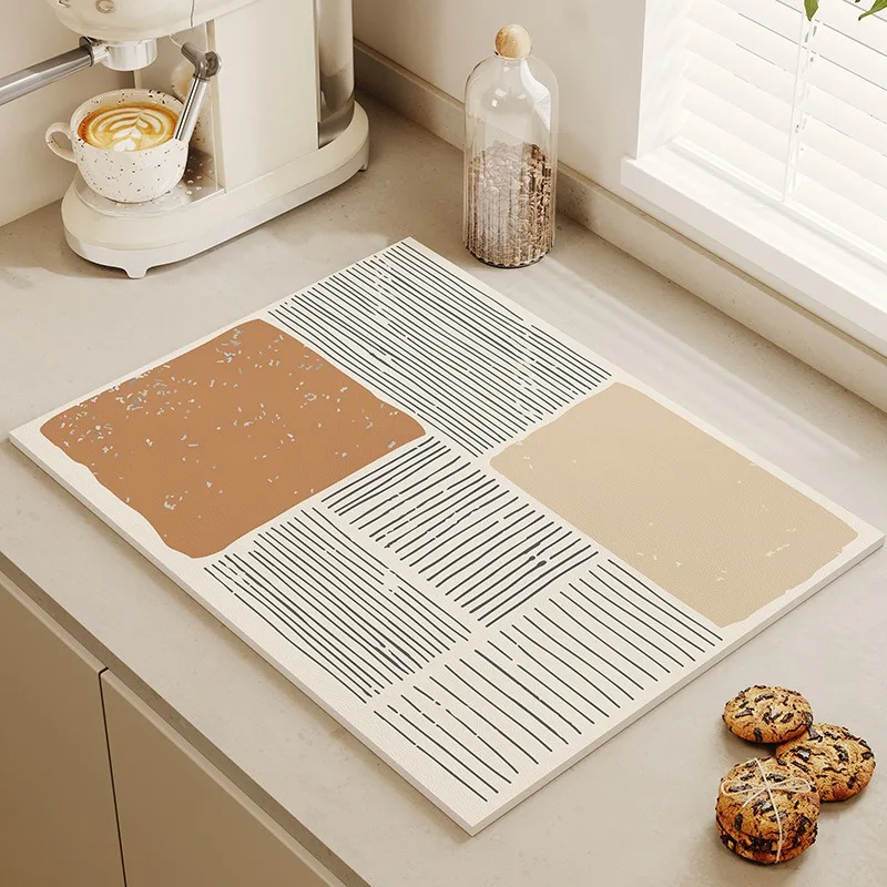 Quick-drying Absorbent Kitchen Tableware Impermeable Mat Coffee Dish Drying Mat Heat Insulation Non-slip Pad Tableware Mats thumbnail 3