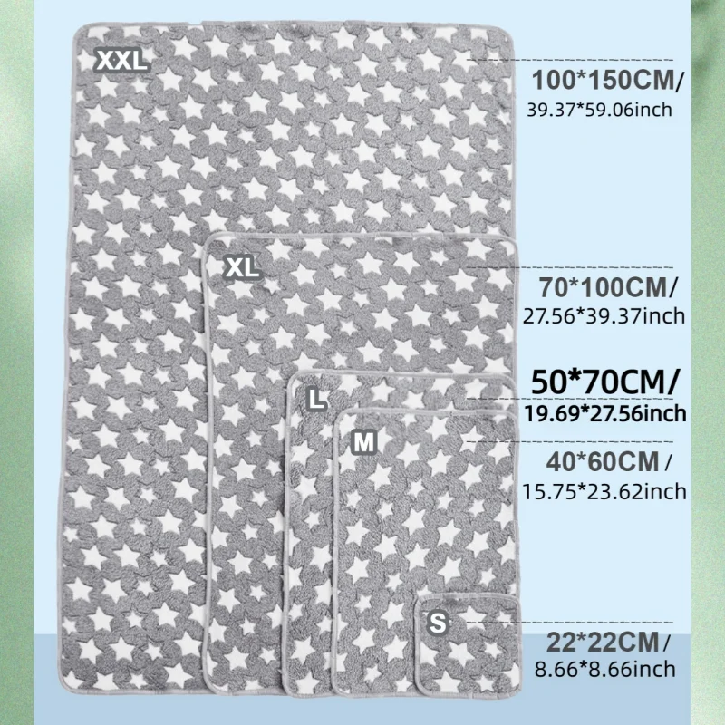 Pet Blankets Soft Fluffy Washable Dog Sleep Mat Paw Pattern Fleece Blanket for Cats Throw Warm Bed Mat for Puppies Pet Supplies thumbnail 5