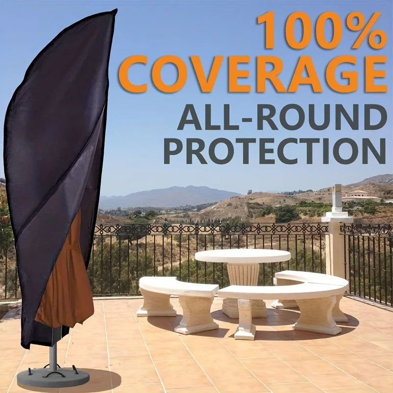 Waterproof Cantilever Parasol Cover Universal Outdoor Umbrella Cover Oxford Fabric Patio Garden thumbnail 2