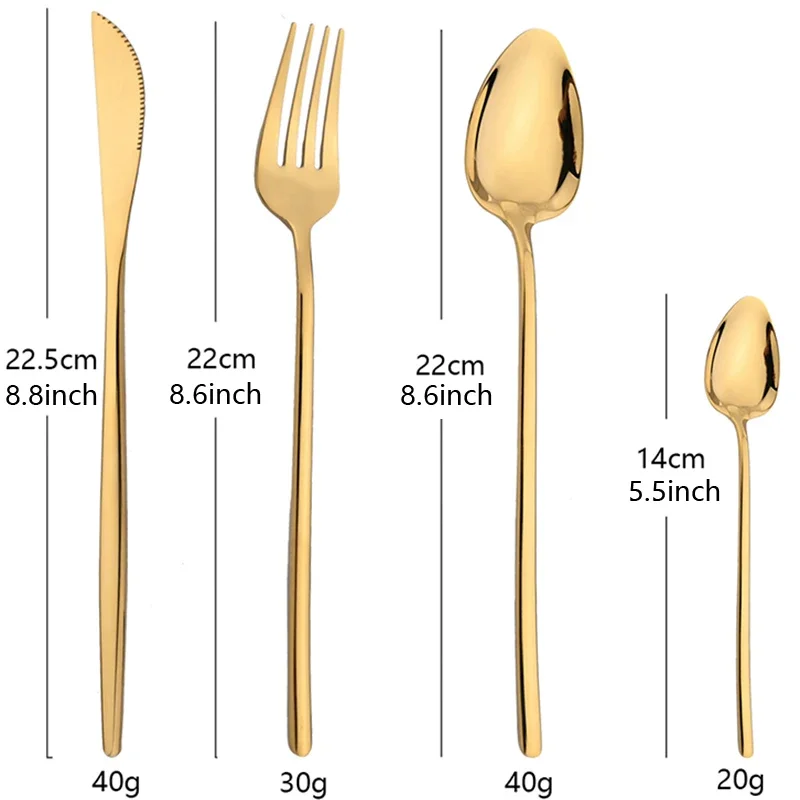 24pcs Christmas Dinnerware Set Stainless Steel Gold Cutlery Set Western Tableware Fork Knife Spoon Flatware Set Silverware Set thumbnail 6