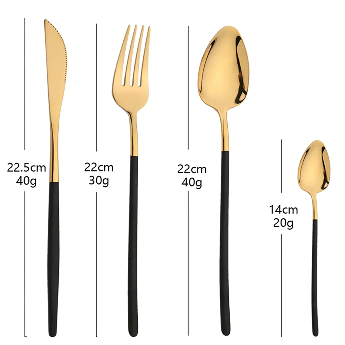 24Pcs Gold Christmas Cutlery Set Stainless Steel Dinnerware Knife Tea Fork Coffee Spoon Flatware Dishwasher Safe Dinner Kitchen thumbnail 3