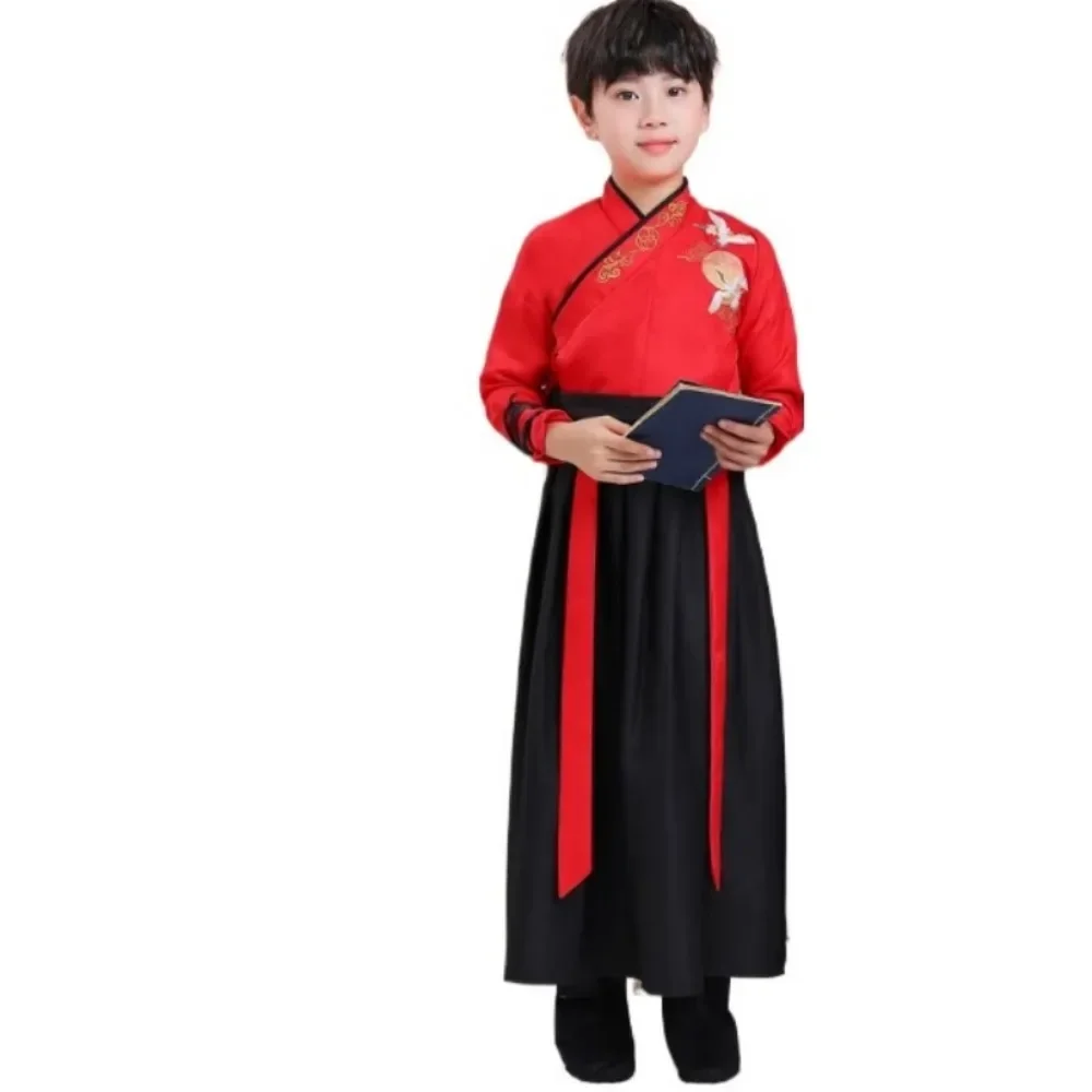 Boy Clothing Cosplay Costumes Kung Fu Party Stage Show Vintage Chinese Traditional Dress Hanfu Kids Clothes Girls Children Sets thumbnail 6