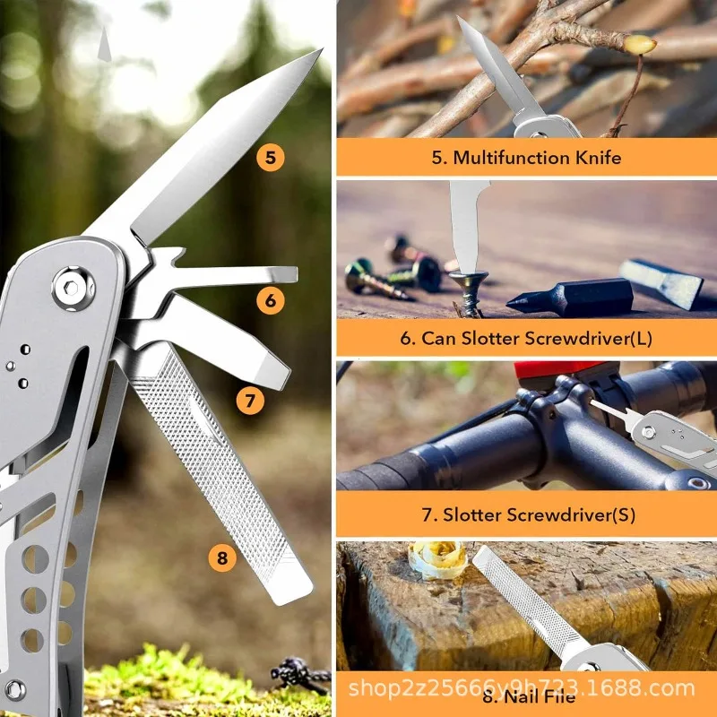 Multi-tool Pocket Knife Pliers Folding Mini Portable Fold Outdoor Tactical Hunting Survival Rescue Repair Tool Multipurpose thumbnail 3
