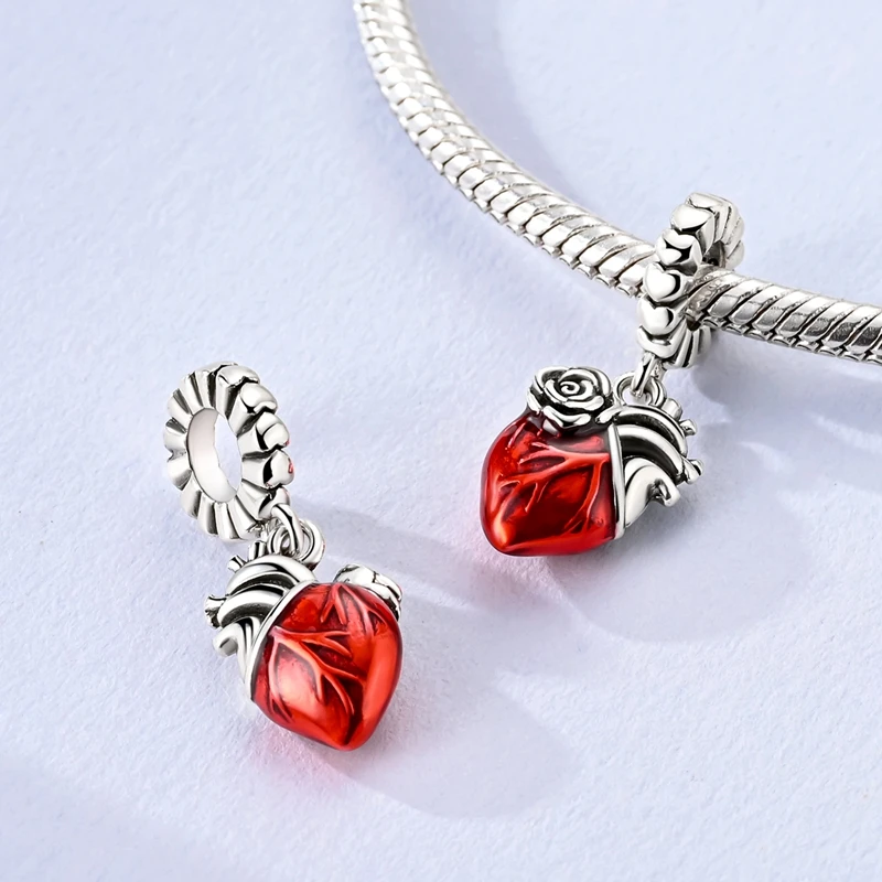 Hot Sales Original 925 Sterling Silver Charms Bead Ballet Shoes Bow Perfume Dress Pendant Fit Bracelet Bangle Woman Jewelry Gift thumbnail 6