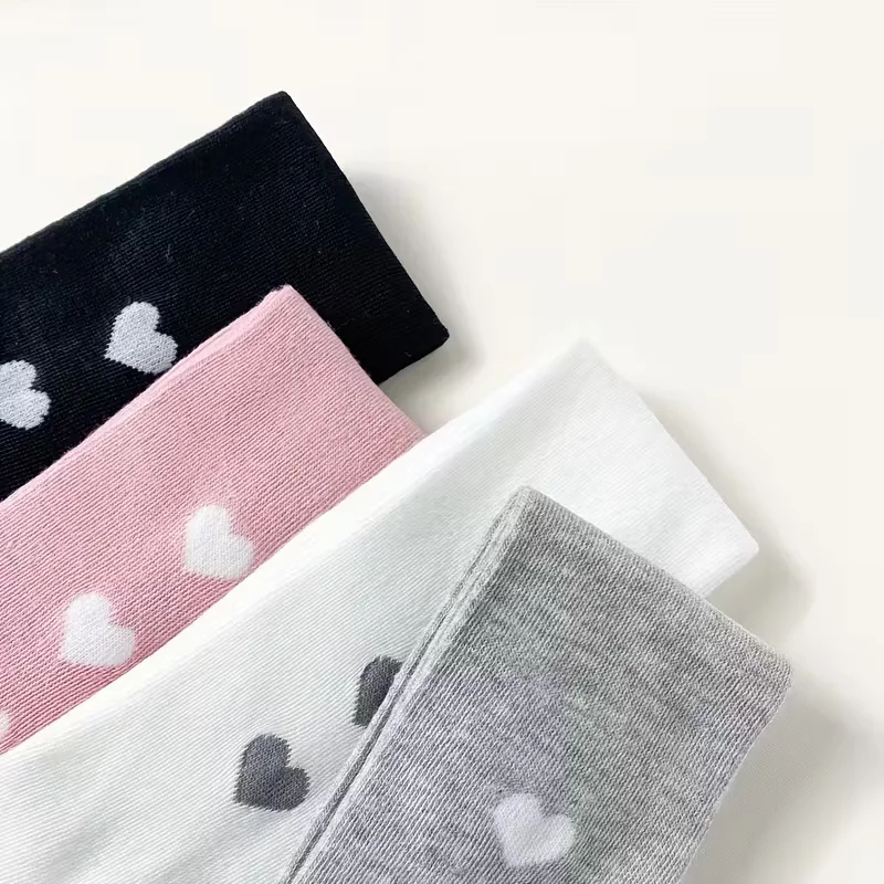4 pairs soft and elastic heart-shaped pattern kid's tights - perfect for play and special occasions,for girls thumbnail 5
