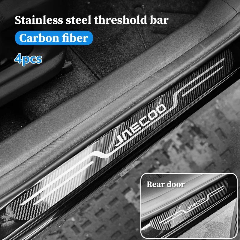 For CHERY JAECOO J5 EV J7 J8 2023-2025 Sticker Door Sill Scuff Plate Guard Stainless Steel Kick Pedal Sticker Car Accessories