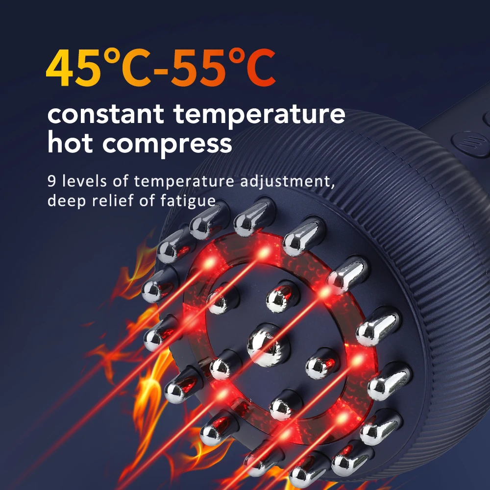 Wlireless Eletric Heated Meridian Brush Massage Lymphatic Drainage Machine Heating Microcurrent Anti Cellulite Body Back Massage thumbnail 5