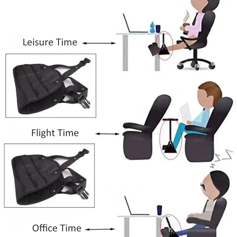 Portable Airplane Footrest,Leg Plane Travel Footrests,Foot Hammock Flight,Feet Rest Hanger for Planes,Train,Office,Car Women Men thumbnail 4