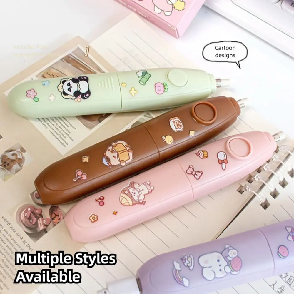 Pencil Eraser Design Electric Eraser Set Battery Powered with Replaceable Core Automatic Eraser No Debris Eraser Students Use thumbnail 4