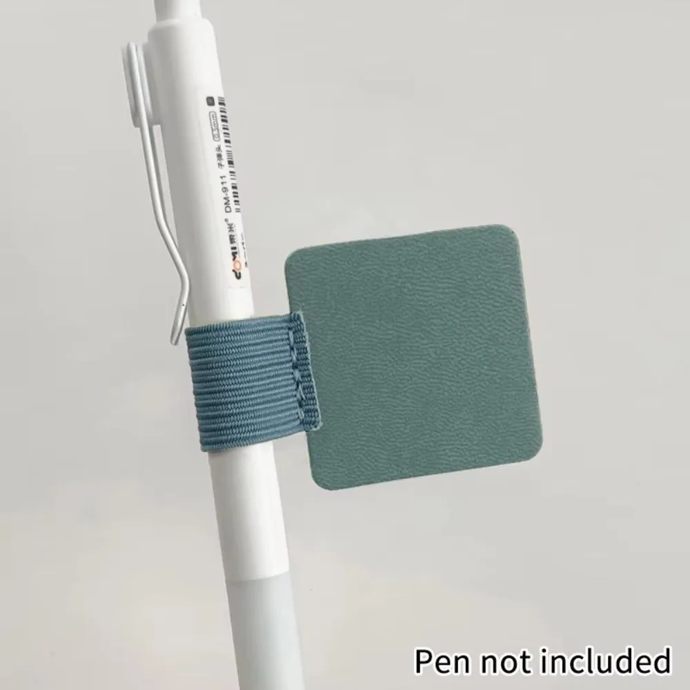 Portable Pencil Holder PU Leather Pen Loop Holder Anti-fall Anti-lost Pencil Holder Elastic Hook Pen Rings Office Stationery thumbnail 3