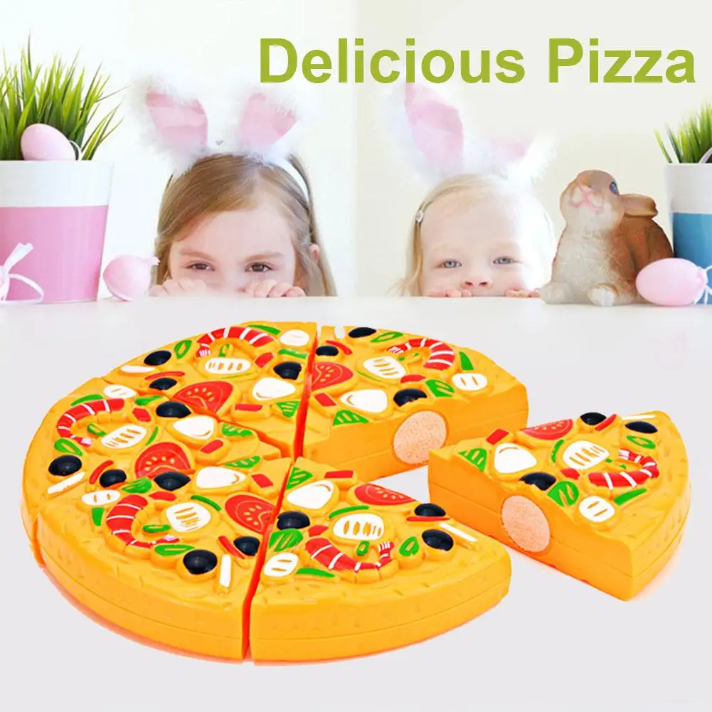 Children Pretend Goodies Play Simulated Kitchen Toys Plastic Cutting Food Kids Toy Pizza Cutting Toy Pizza Cutting Toy thumbnail 5