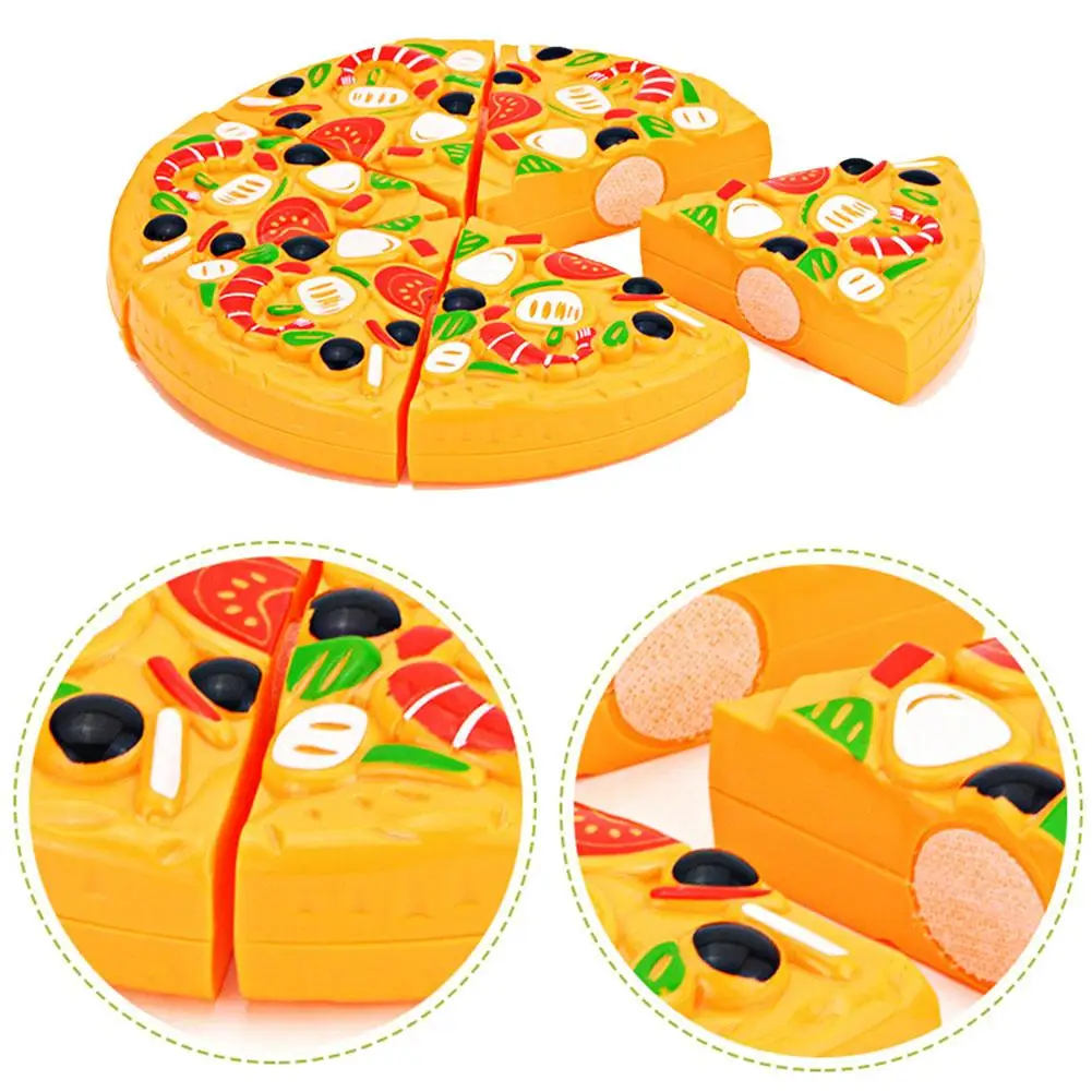 Children Pretend Goodies Play Simulated Kitchen Toys Plastic Cutting Food Kids Toy Pizza Cutting Toy Pizza Cutting Toy thumbnail 2