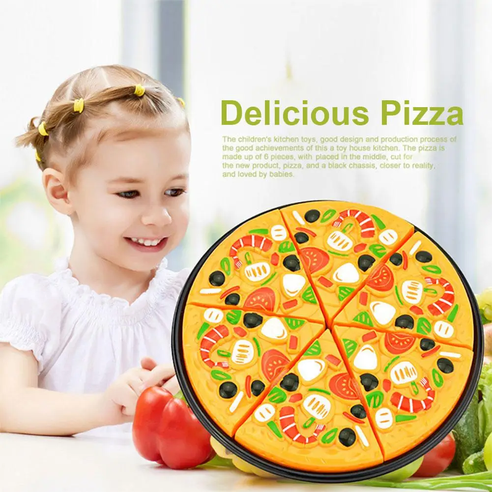 Children Pretend Goodies Play Simulated Kitchen Toys Plastic Cutting Food Kids Toy Pizza Cutting Toy Pizza Cutting Toy thumbnail 3