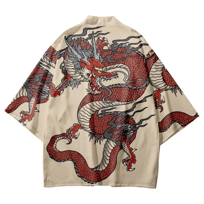 Vintage Style Traditional Print Kimono 2025 Fashion Men Women Cardigan Asian Clothing Summer Beach Yukata Japanese Samurai Haori thumbnail 5