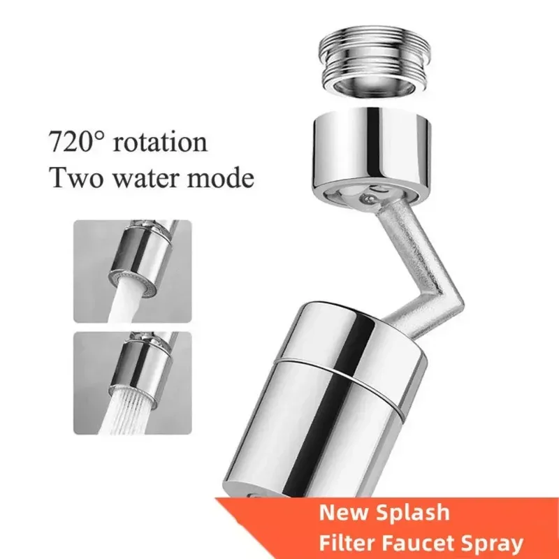 720°Universal Kitchen Faucet Anti-splash Aerator Bathroom Tap Rotatable Faucet Sprayer Saving Water Tap Nozzle Extender Adapter