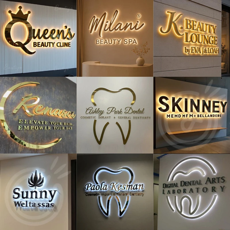Custom Business Large 3D Led Letter Illuminated Sign Backlit Business Logo for Auto Shop Beauty Clinic Mobile Repair Store thumbnail 2