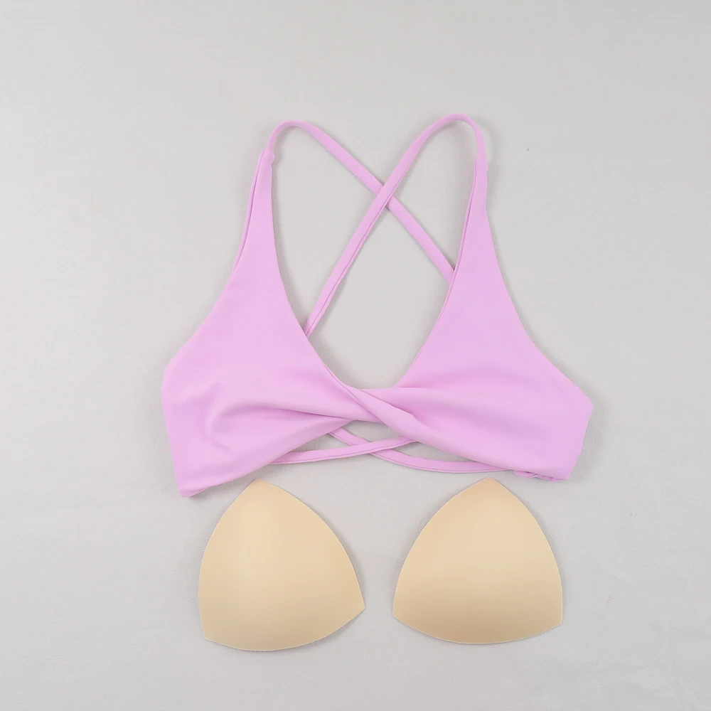 Sexy Slim Shoulder Straps Somfortable High Stretch Sports Underwear Gym Workout Breathable Detachable Yoga Bra thumbnail 4
