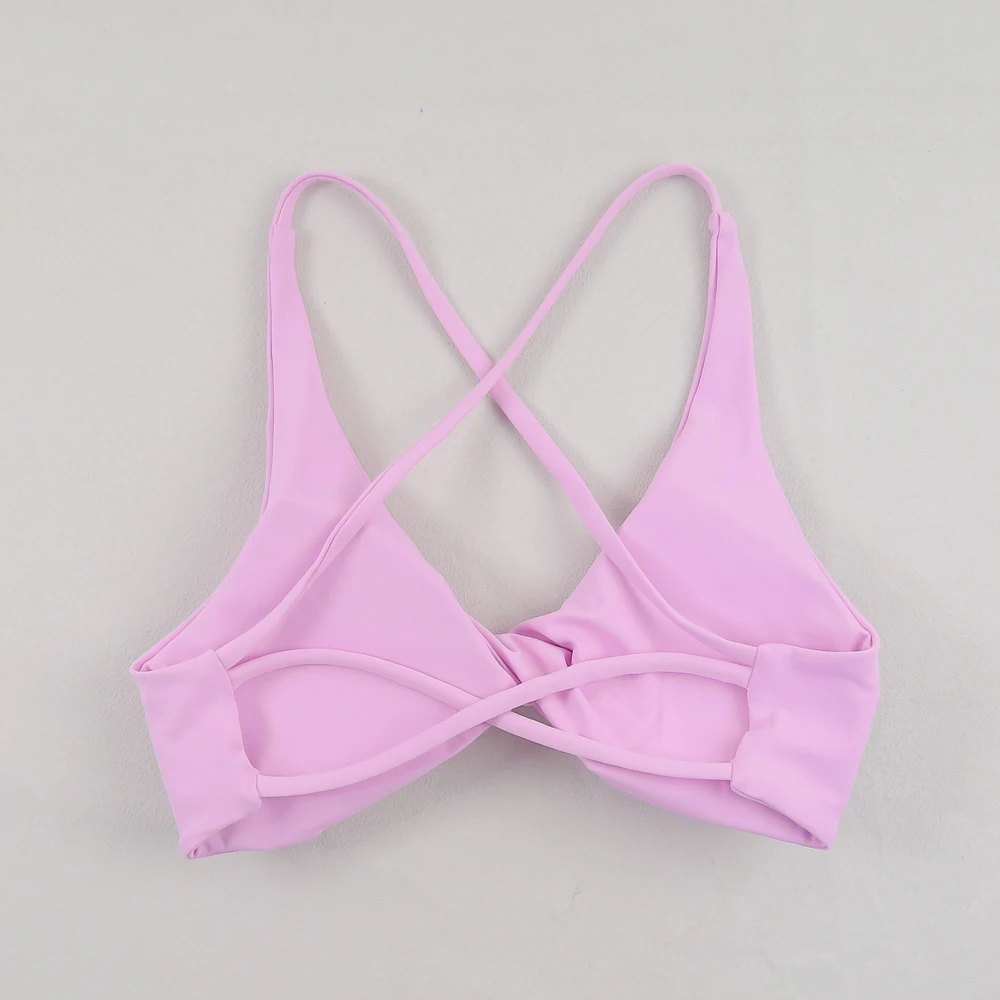 Sexy Slim Shoulder Straps Somfortable High Stretch Sports Underwear Gym Workout Breathable Detachable Yoga Bra thumbnail 5