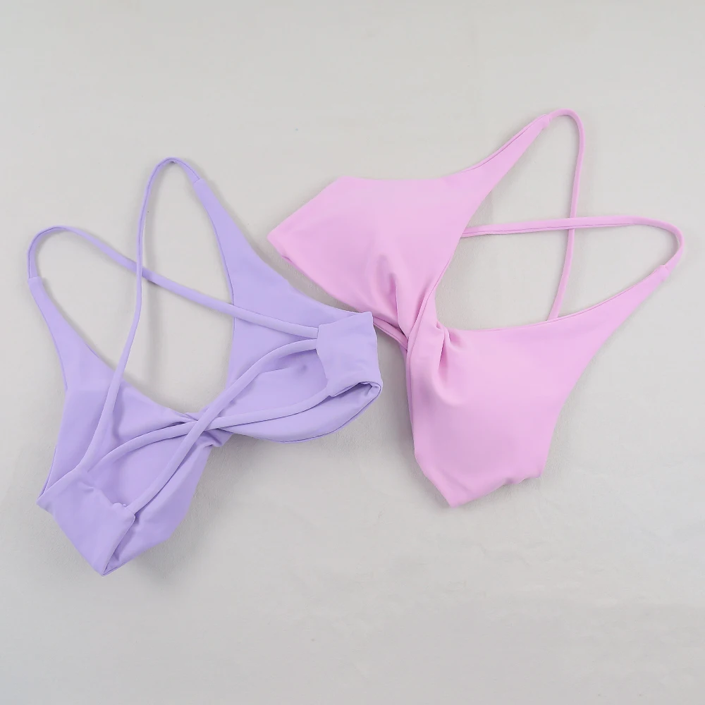 Sexy Slim Shoulder Straps Somfortable High Stretch Sports Underwear Gym Workout Breathable Detachable Yoga Bra thumbnail 3