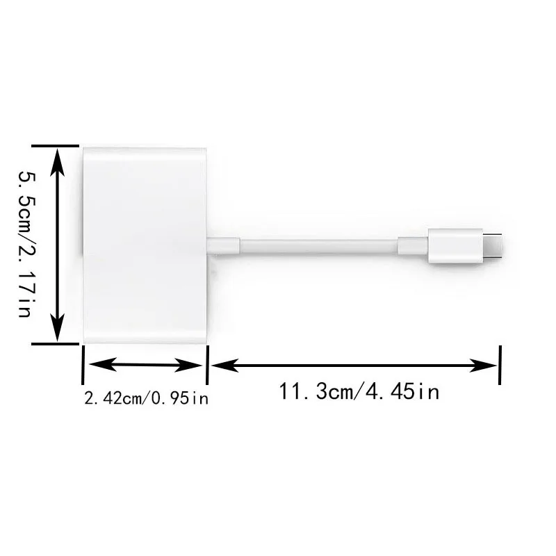 USB C SD Card Reader Adapter,Type C Micro SD TF Card Reader Adapter, 3 in 1 USB C to USB Camera Memory Card Reader Adapter thumbnail 2
