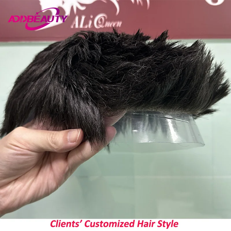 Men Toupee Customized Hair Style Fee We Customized All Hair Style You Want Offered Photo Of The Hair Style for Men Toupee Wigs thumbnail 5