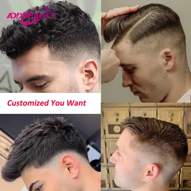 Men Toupee Customized Hair Style Fee We Customized All Hair Style You Want Offered Photo Of The Hair Style for Men Toupee Wigs thumbnail 2