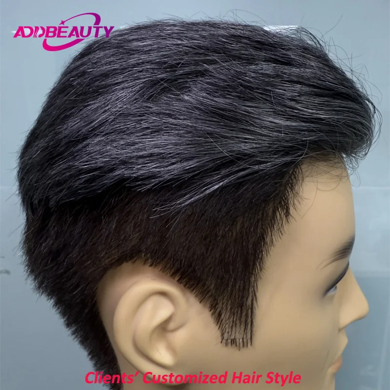 Men Toupee Customized Hair Style Fee We Customized All Hair Style You Want Offered Photo Of The Hair Style for Men Toupee Wigs thumbnail 6