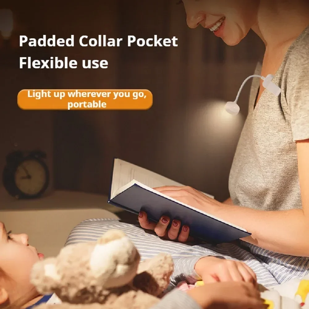 Mini Clip Book Lamp LED Table Lamp Eye Protection 3 Colors Battery Powered USB Night Light Portable Bedside Student Reading Lamp thumbnail 3