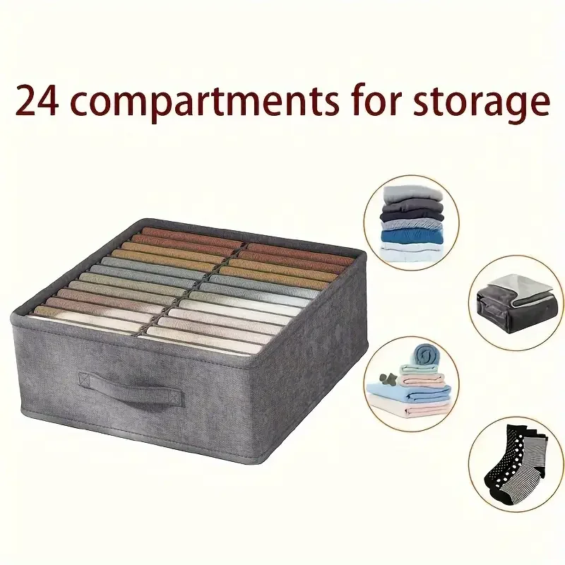 1PC Wardrobe Clothes Storage Organizer Pants Sweater T-Shirt Storage Box Cabinet Drawer Organizer Jeans Storage Box thumbnail 3